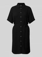 Sukienki - Sukienka T-shirtowa o długości do kolan z wykładanym kołnierzem model ‘VINSTY’ - miniaturka - grafika 1