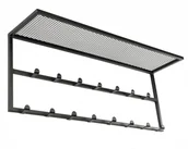 Wieszaki i stojaki - Wieszak do przedpokoju z półką czarny - miniaturka - grafika 1