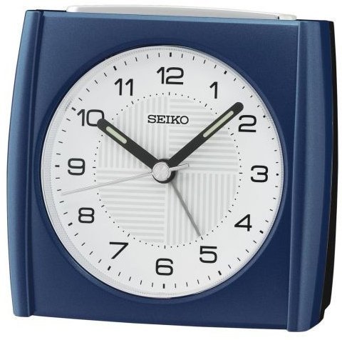 Seiko Budzik Seiko QHE205L 9 cm niebieski metalik .