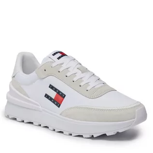 Półbuty męskie - Sneakersy Tommy Jeans Tjm Technical Runner EM0EM01265 White YBR - grafika 1