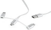 Kable USB - Kabel USB Gembird USB-A - 1 m Biały CC-USB2-AMLM32-1M-W - miniaturka - grafika 1