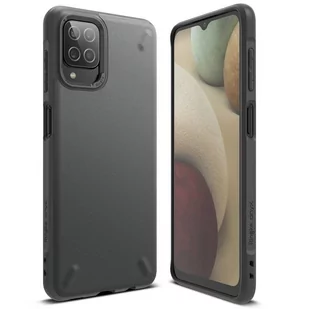 RINGKE Onyx wytrzymałe etui pokrowiec Samsung Galaxy A12 szary (OXSG0052) - Etui i futerały do telefonów - miniaturka - grafika 1