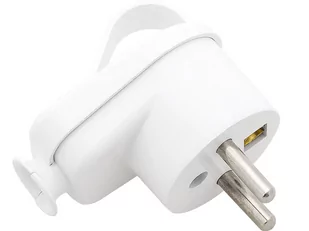 2386# Wtyczka wt-16z kątowa biała z uchem - Wtyczki i adaptery - miniaturka - grafika 1