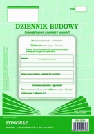 Druki akcydensowe - Typograf Dziennik budowy A4 20 kartek - miniaturka - grafika 1