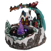 Ozdoby bożonarodzeniowe - Szopka Bożonarodzeniowa Sanie Mikołaja, Z Podświetleniem Led - miniaturka - grafika 1