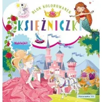 Księżniczki. Blok kolorowanek + naklejki - Książki edukacyjne - miniaturka - grafika 1