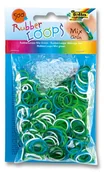 Zabawki kreatywne - RUBBER LOOPS NO NAME Gumki 500 szt mix zielony - miniaturka - grafika 1
