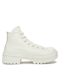 Converse Botki Chuck Taylor All Star Lugged Heel Leather Platform A10370C Biały - Botki damskie - miniaturka - grafika 1