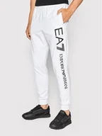 Spodnie sportowe męskie - EA7 Emporio Armani Spodnie dresowe 8NPPC3 PJ05Z 1101 Biały Slim Fit - miniaturka - grafika 1