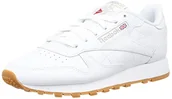 Sneakersy męskie - Reebok Męskie klasyczne skórzane sneakersy, Ftwr biała czysta szara 3 guma Reebok 03, 38 EU - miniaturka - grafika 1