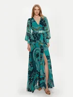 Sukienki - Fracomina Sukienka letnia FQ24SD3017W412N4 Turkusowy Regular Fit - miniaturka - grafika 1