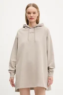 Bluzy damskie - Vans bluza damska kolor beżowy z kapturem gładka VN000RD27D61 - miniaturka - grafika 1