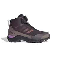 Buty trekkingowe damskie - Buty trekkingowe unisex adidas TERREX WINTER MID B bordowe IF7494-35 - miniaturka - grafika 1