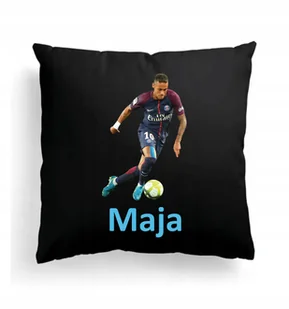 Foto Poduszka Czarna Piłka Neymar JR PSG +IMIĘ 3 - Poduszki dekoracyjne - miniaturka - grafika 1