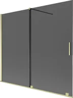 Parawany nawannowe - Mexen Velar parawan nawannowy 2-skrzydłowy rozsuwany 180 x 150 cm, grafit, złoty szczotkowany - 896-180-000-41-55 - miniaturka - grafika 1