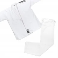 Kimona, stroje i obuwie - Ground Game Kimono/Gi BJJ Spartan Białe A3 - miniaturka - grafika 1