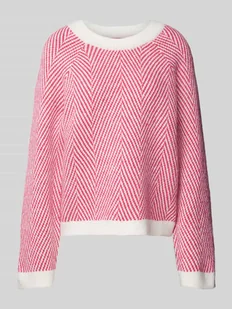 Sweter z dzianiny o kroju regular fit z dodatkiem wełny model ‘OLENA’ - Swetry damskie - miniaturka - grafika 1