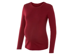 esmara® Koszulka ciążowa damska z długim rękawem (XL (48/50), Bordowy) - Bluzki ciążowe - miniaturka - grafika 1