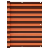 Parawany - vidaXL Parawan balkonowy, pomarańcz i brąz, 120x500 cm, tkanina Oxford vidaXL - miniaturka - grafika 1