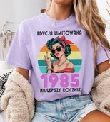 Moda i Uroda OUTLET - Fiołkowa koszulka na 40 urodziny - EDYCJA LIMITOWANA NAJLEPSYZ ROCZNIK - miniaturka - grafika 1