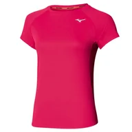Koszulki sportowe damskie - Koszulka damska Mizuno  Dry Aero Flow Tee Rose Red S - miniaturka - grafika 1
