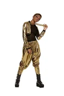 Moda i Uroda OUTLET - Smiffys 70037L Hammer Time kostium z lat 80. damski, złoty, L - rozmiar UK 16-18 - miniaturka - grafika 1