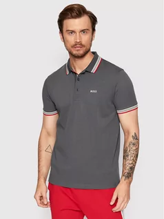 Koszulki męskie - Hugo Boss Polo Paddy 50468983 Szary Regular Fit - grafika 1