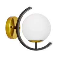 Lampy ścienne - NOWOCZESNA LAMPA ŚCIENNA KINKIET CZARNO-ZŁOTY DONZANO D20 - miniaturka - grafika 1