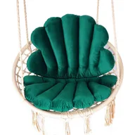 Huśtawki - Huśtawka na taras z dwiema poduszkami butelkowa zieleń H2-L66 - miniaturka - grafika 1