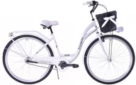 Rowery - Rower miejski 28 damski Kozbike (K25) 3biegi biały - miniaturka - grafika 1