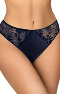 Majtki damskie - Granatowe koronkowe stringi Florence, Kolor granatowy, Rozmiar S, Wies-MANN - Intymna - miniaturka - grafika 1