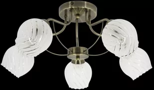 ELEM Lampa sufitowa do dużego pokoju patyna E27 8979/5 21QG z serii MERIDA - Lampy sufitowe - miniaturka - grafika 1