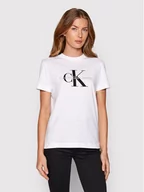 Koszulki i topy damskie - Calvin Klein Jeans T-Shirt J20J219142 Biały Regular Fit - miniaturka - grafika 1