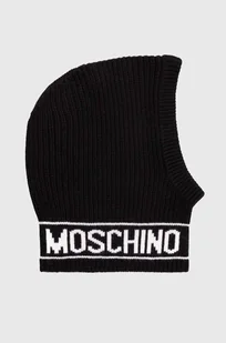 Moschino kominiarka wełniana kolor czarny M3136 65414 - Czapki damskie - miniaturka - grafika 1