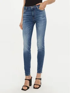Guess Jeansy W4BAJ3 D592C Niebieski Skinny Fit - Spodnie damskie - miniaturka - grafika 1