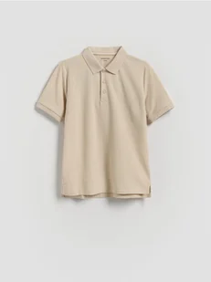 Reserved - T-shirt polo - beżowy - Koszulki dla chłopców - miniaturka - grafika 1