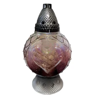 Znicz szklany z wkładem wrzosowy 29 cm 120 g - Lampiony i znicze - miniaturka - grafika 1