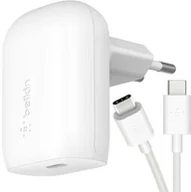Ładowarki do telefonów - Belkin Ładowarka sieciowa Boost USB-C PD 3.0 PPS MFi 30W + kabel USB-C 1m, biała - miniaturka - grafika 1