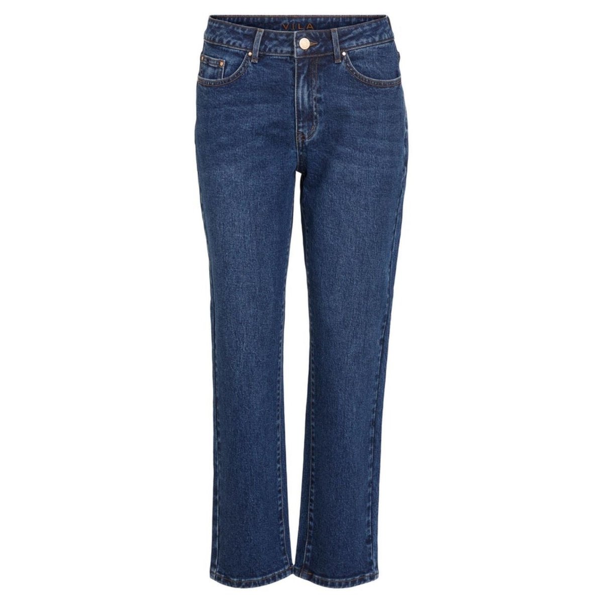 Spodnie damskie Vila Vistray jeansowe niebieskie proste -XS