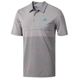 adidas Męska koszulka polo, szary (Gris Claro/Verde Dt3678), S - Koszulki męskie - miniaturka - grafika 1