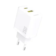 Ładowarki do telefonów - Ładowarka Dudao A26T GaN 25W USB-A, USB-C - biała - miniaturka - grafika 1