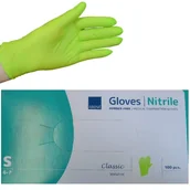 Rękawice robocze - ABENA rękawice nitrylowe zielone, rozmiar S (100szt./op.) - miniaturka - grafika 1