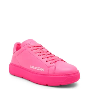 Love Moschino Skórzane trampki - Trampki damskie - miniaturka - grafika 1