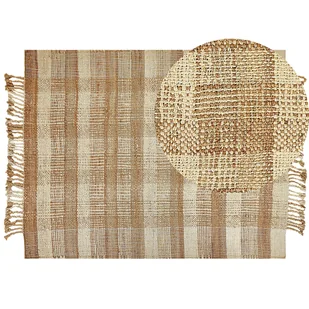 Dywan z juty 160 x 230 cm beżowy BERISSA - Dywany - miniaturka - grafika 1
