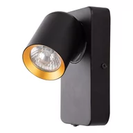 Lampy ścienne - Kinkiet Andy 1xGU10 Czarny + Złoty - miniaturka - grafika 1