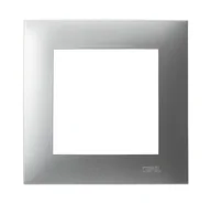 Klawisze i ramki - Ospel Ramka  pojedyncza OSPEL SZAFIR - srebro - miniaturka - grafika 1