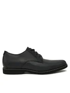 Półbuty męskie - Timberland Półbuty Woodhull Leather Oxford TB0A2CWA0011 Czarny - miniaturka - grafika 1