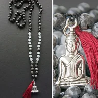 Bransolety męskie - MEDITATION MALA /// naszyjnik bransoleta z BUDDĄ - Pakamera - miniaturka - grafika 1