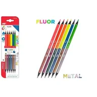 Kredki, ołówki, pastele i pisaki - Mp Main Paper Kredki ołówkowe trójkątne 12 kolorów 6szt - miniaturka - grafika 1