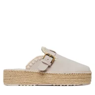 Espadryle damskie - Espadryle Mou Jute clog plain MU.SW641000A Szary - miniaturka - grafika 1
